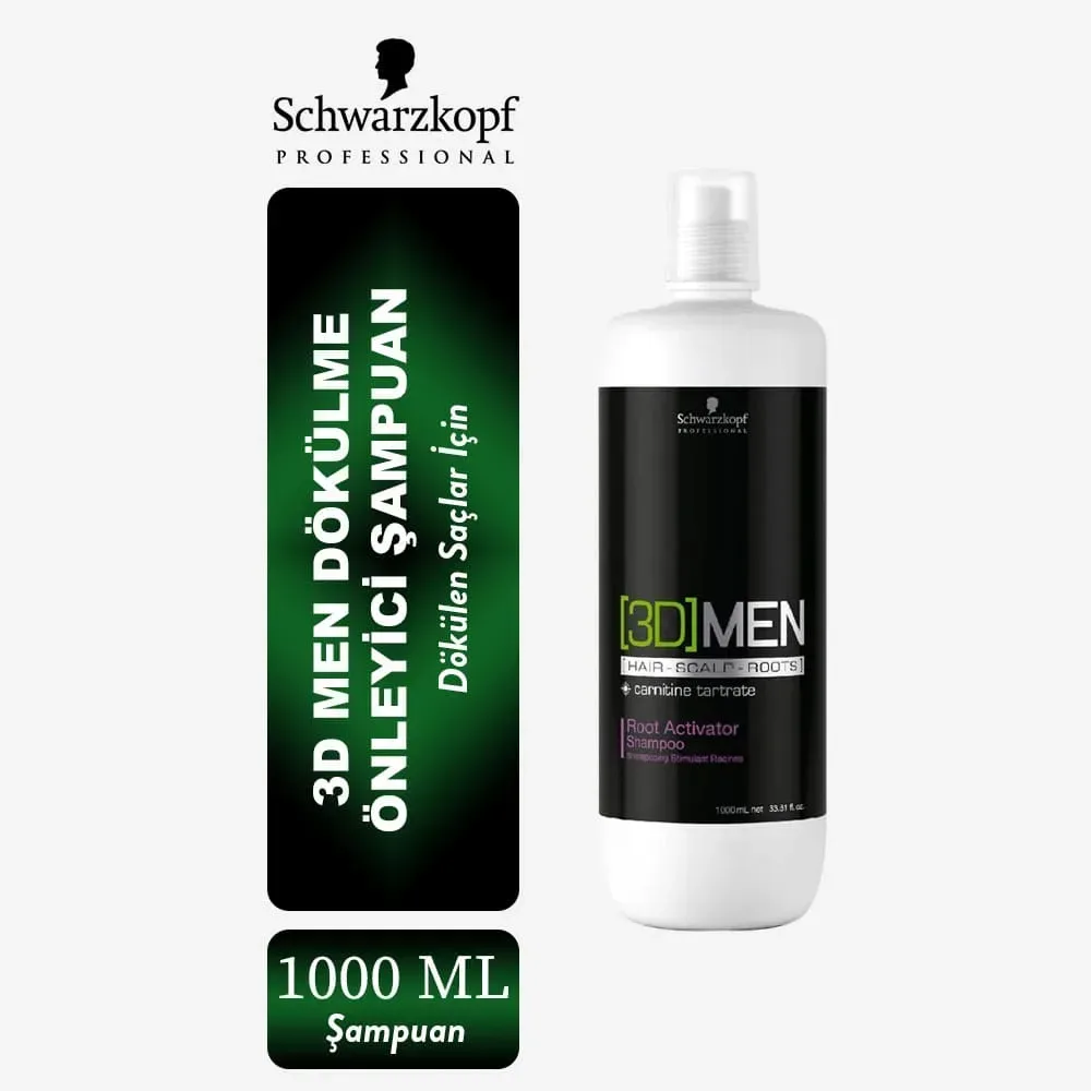 Schwarzkopf 3D Men Dökülme Önleyici Şampuan 1000 ML