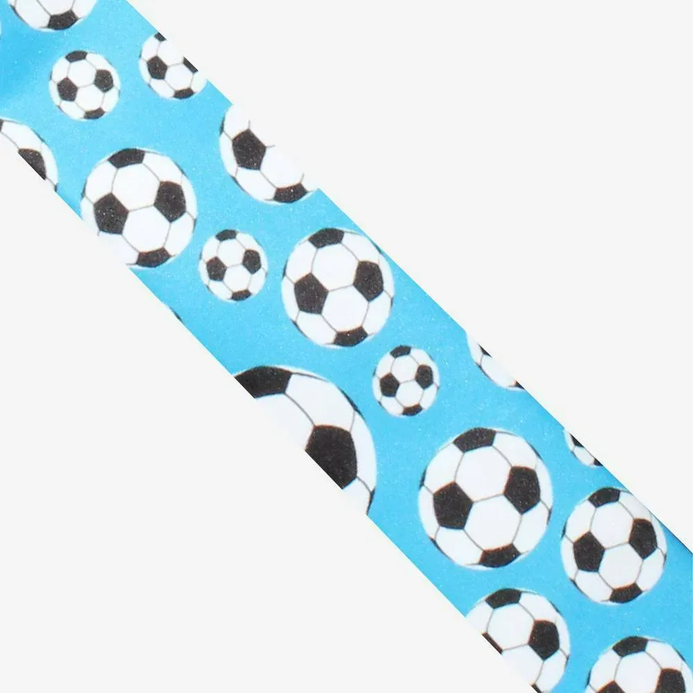 Futbol Topu Desenli Çocuk Kravat Mavi