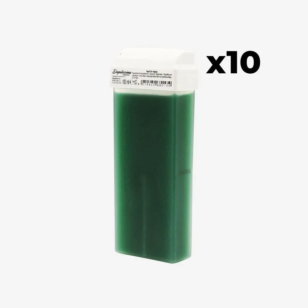 Depilissima Yeşil Sir Ağda Kartuş Büyük Başlıklı 100 ML - 10 Adet
