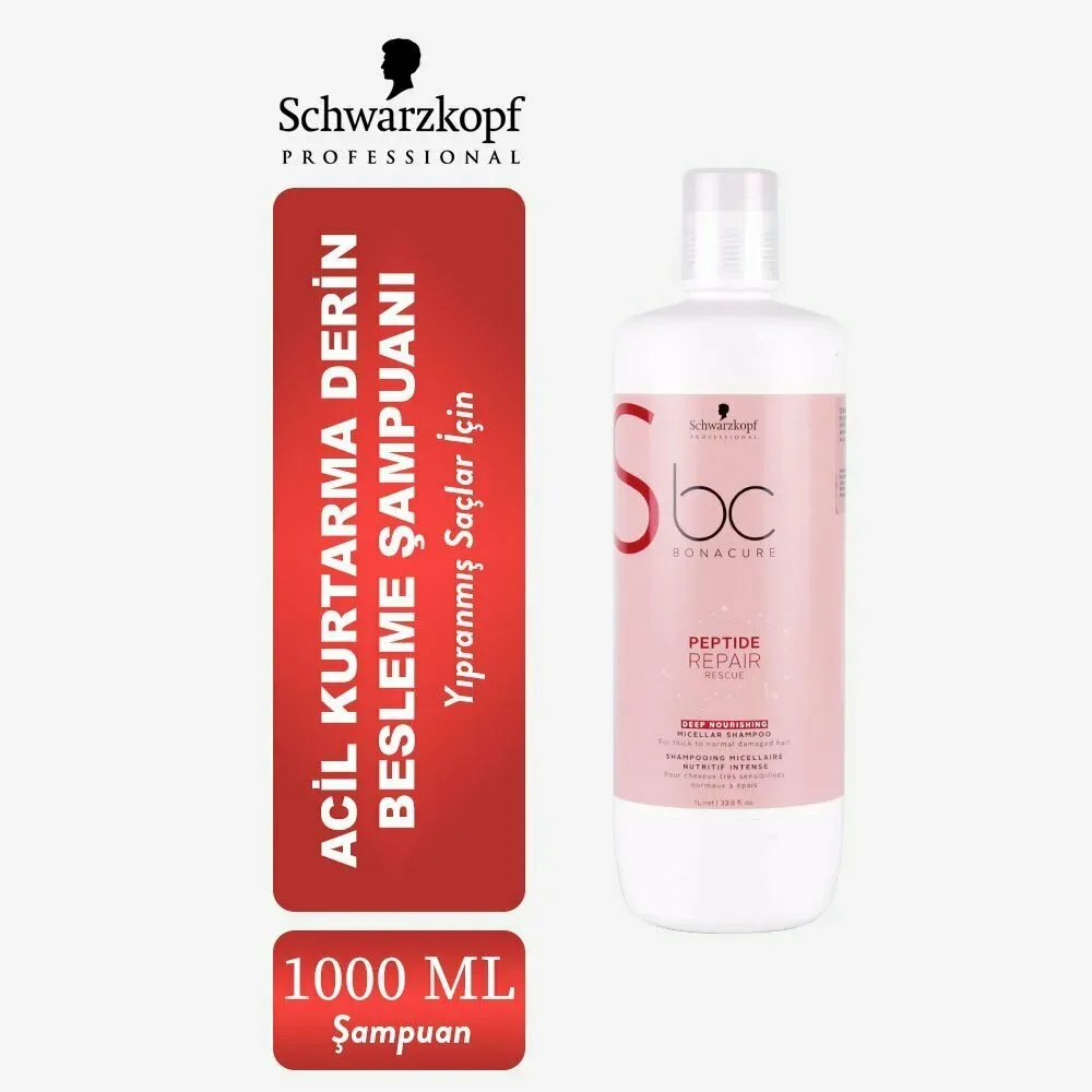 Schwarzkopf Bc Peptide Acil Kurtarma Derin Besleme Şampuan 1000 ML