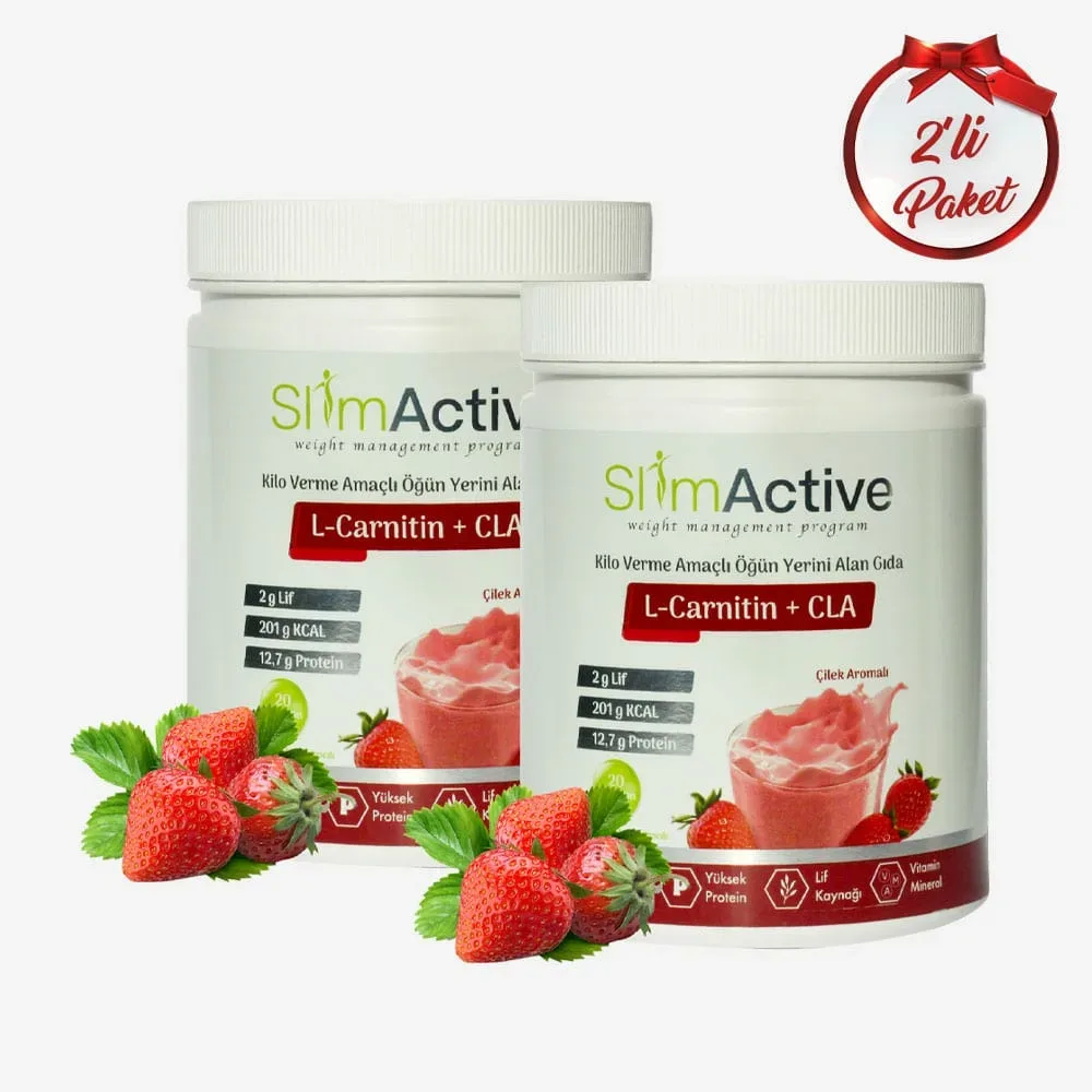Slim Active Çilek Aromalı Diyet Öğün 2 Adet