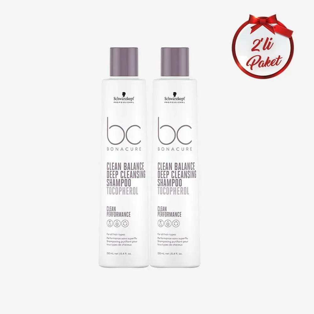 Schwarzkopf BC Clean Dengeleyici Derin Temizleme Şampuanı 250ml 2 Adet